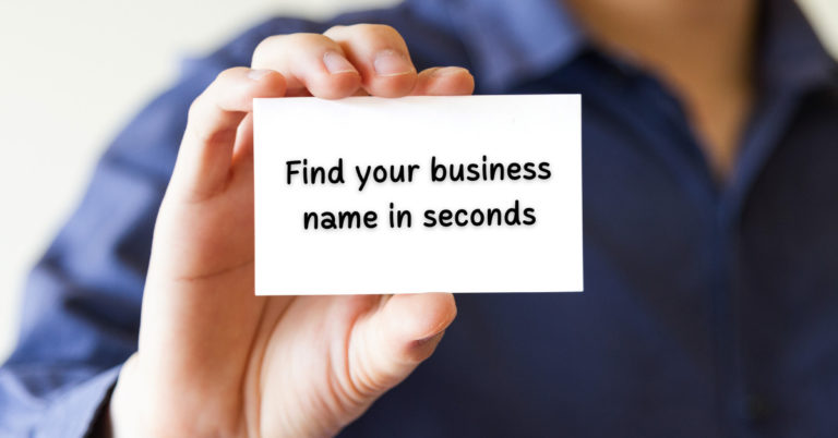 Find your online business name in seconds