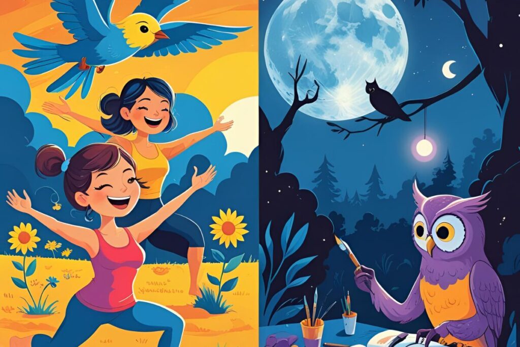 Morning Routine Checklist -Early Birds vs Night Owls